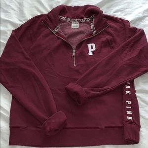 Pink Half-Zip Sweatshirt